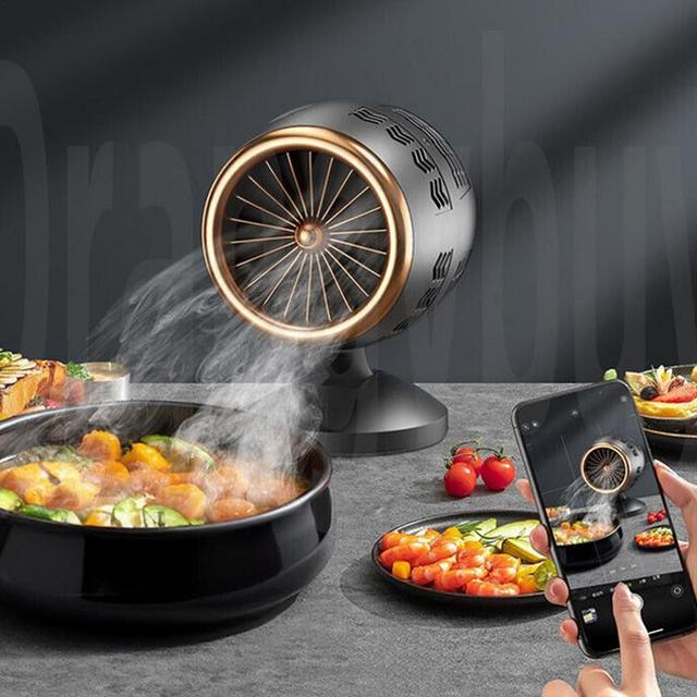 USB Charging Desktop Range Hood Replaceable Core Kitchen Gadgets